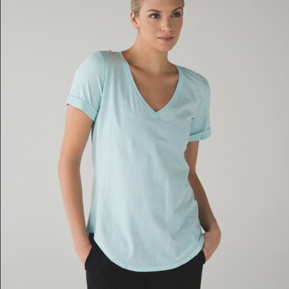 Lululemon Love Tee in Heathered Aquamarine